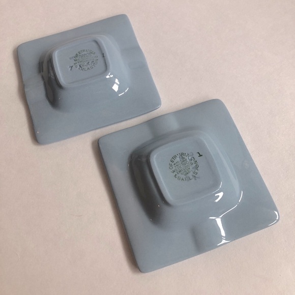 Pair of 2 Wedgewood Queensware Ashtray - Barlaston of Etruria - 50’s-60’s ✨ Blue - Picture 4 of 6
